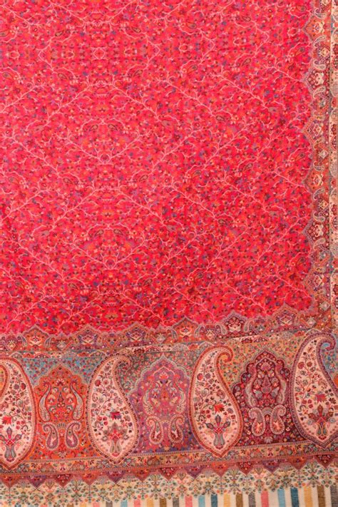 Kani Jamawar Kashmiri Paisley Wool Blended Shawl, Full Size Unisex Soft ...