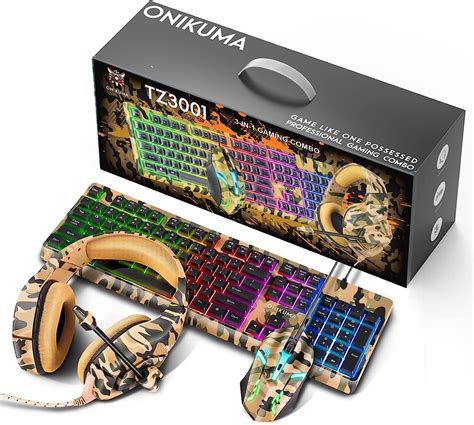 Buy Zhhcyyds K1B Gaming Keyboard and Mouse and Headset Combo, Wired PC ...