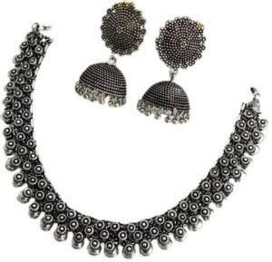 Naman Arts Brass Brass Silver Jewellery Set Price in India - Buy Naman ...