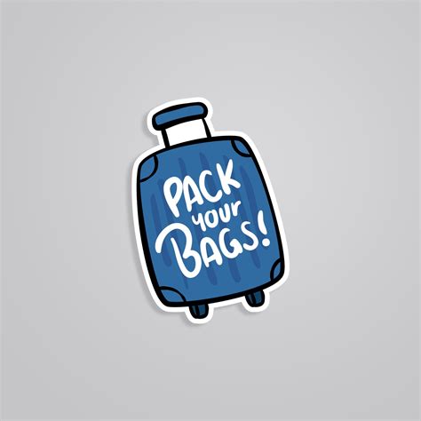 Pack Your Bags Stickers - Wanderlust Awaits with Adventurous Sticker ...