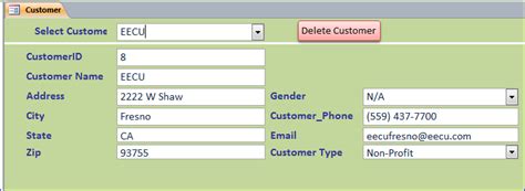 Image result for Delete Record SQL Form