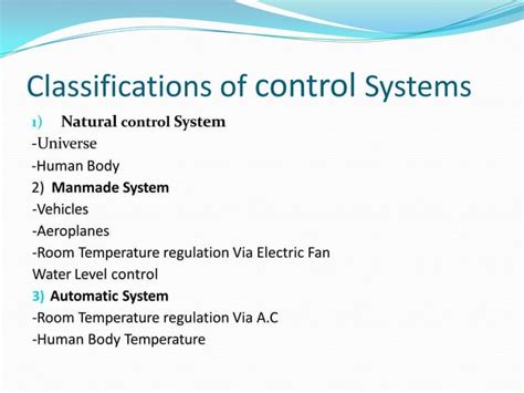 Image result for Classification of Automated Control Systems