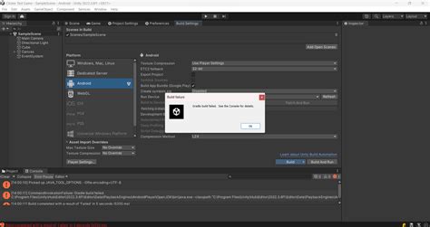 Image result for Why Gradle Build Failed in Unity