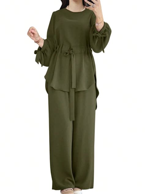 ZANZEA ZANZEA Women Long Sleeve Drawstring Waist Asymmetric Hem Shirt ...