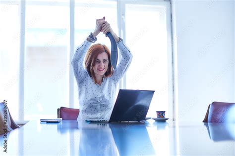 Image result for Lady Destroying Computer