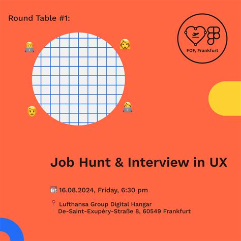 See Round Table #1: Job Hunt & Interview in UX at Figma Frankfurt
