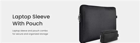 Prime L29 Laptop Sleeve Cover Bag With Charger Pouch (Black) – Craloft