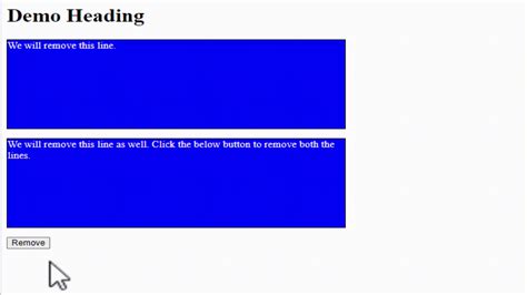 jQuery - Remove Element - Studyopedia