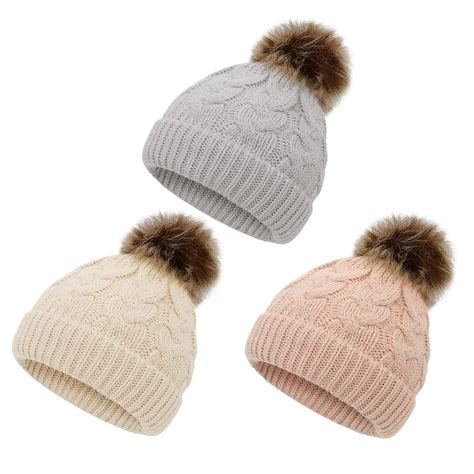 Durio Baby Girl Hats Knit Baby Hat Winter Winter Baby Baby برای دختران ...