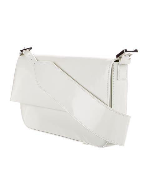 By Far Patent Leather Shoulder Bag - White Shoulder Bags, Handbags ...