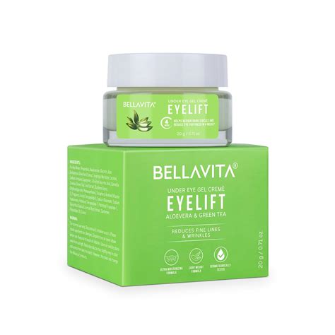 Bella Vita Organic EyeLift Hydrating Natural Under Eye Cream Gel for ...