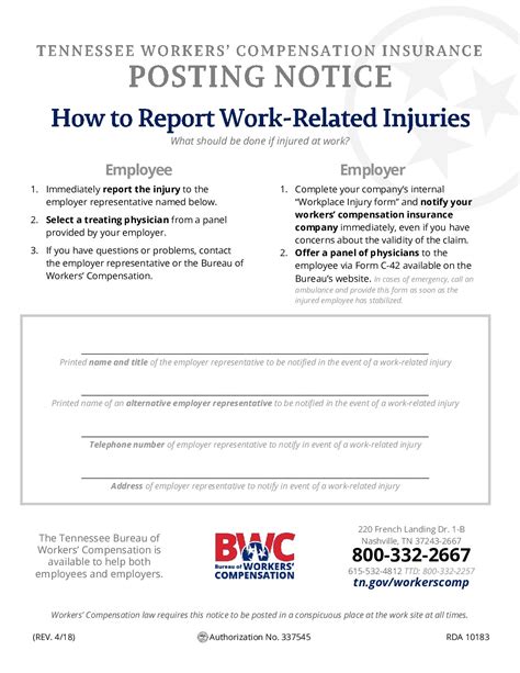 Free Workers' Compensation in Tennessee 2026