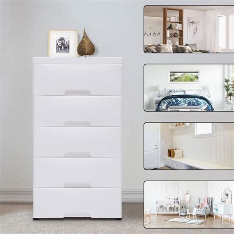 EcoTypee Plastic Drawers Storage,5 Drawer Stackable Fabric India | Ubuy