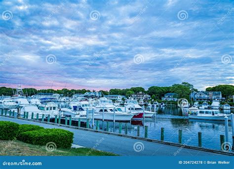 Falmouth Harbor Cape Cod editorial stock photo. Image of town - 204724278