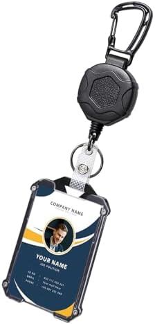 Id Card Holder for Office, Retractable Keychain with Id Card Holder ...