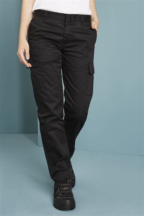 Uneek Women's Cargo Trousers, Black | SJ