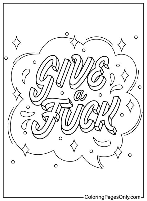 Swear Word Coloring Pages Printable
