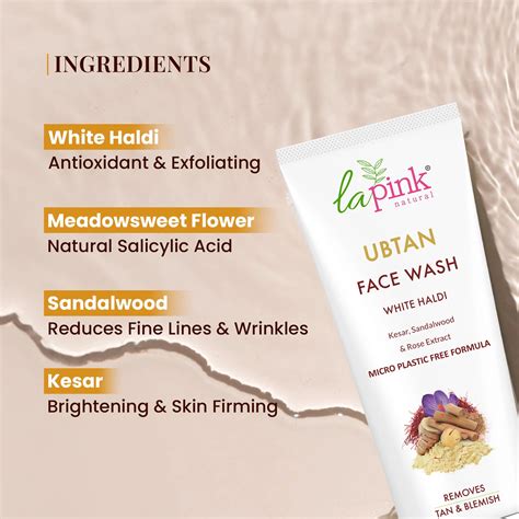 Ubtan Face Wash by La Pink | Tan Removal & Skin Brightening with ...