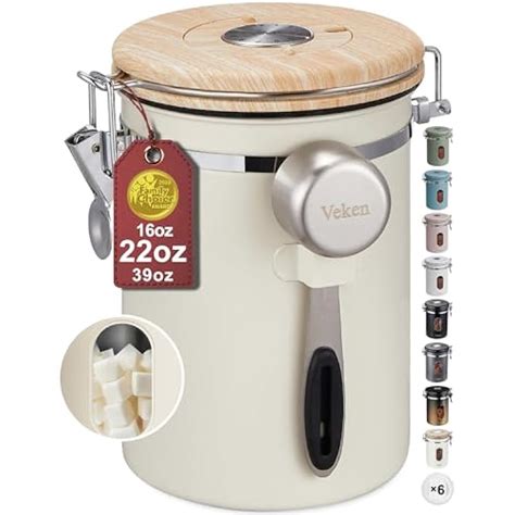 Veken Coffee Sugar Canister with Window, Mothers Day India | Ubuy