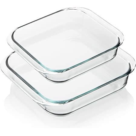 Buy Shopiable Store Borosilicate Glass Baking Dish Square Baking Tray ...