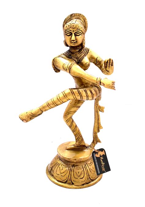 Buy Two Moustaches Dancing Apsara Brass Decor Showpiece Online at Low ...