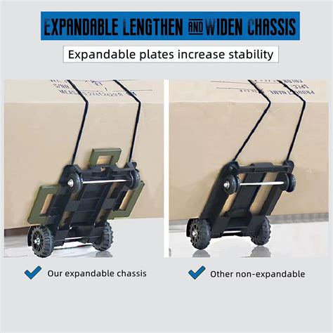 Buy Folding Luggage Cart with Expandable Chassis,Folding Hand Truck ...