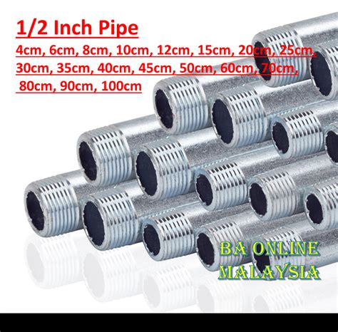 1/2 Inch 3/4 Inch 15mm 20mm Galvanized Iron pipe GI pipe besi | Lazada