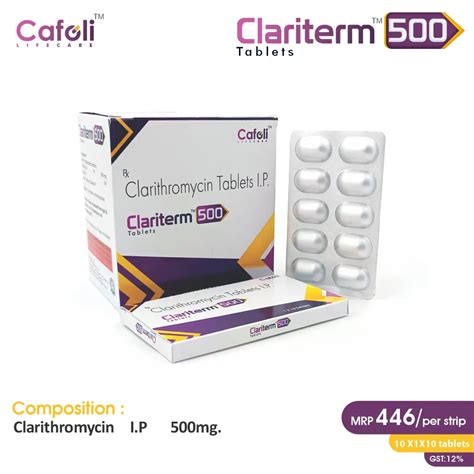 Clariterm 500 Tablet (Clarithromycin 500mg)