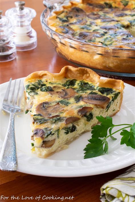 Mushroom and spinach quiche – Artofit