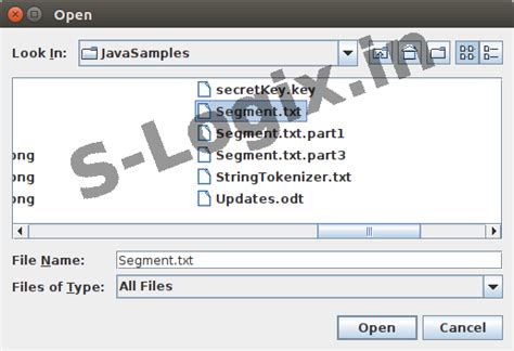 Source code for segment a file in Java | S-Logix