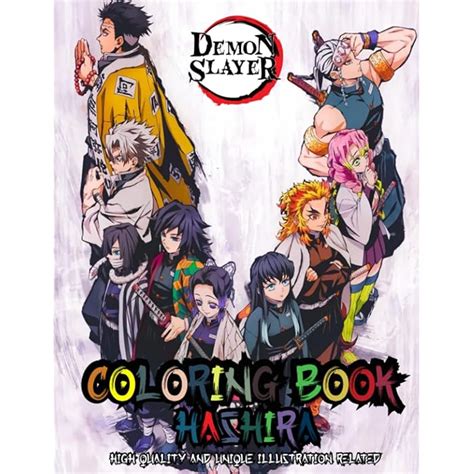 Buy Hashira Character Démon Slayer Coloring Book 100+ Pages: Coloring ...