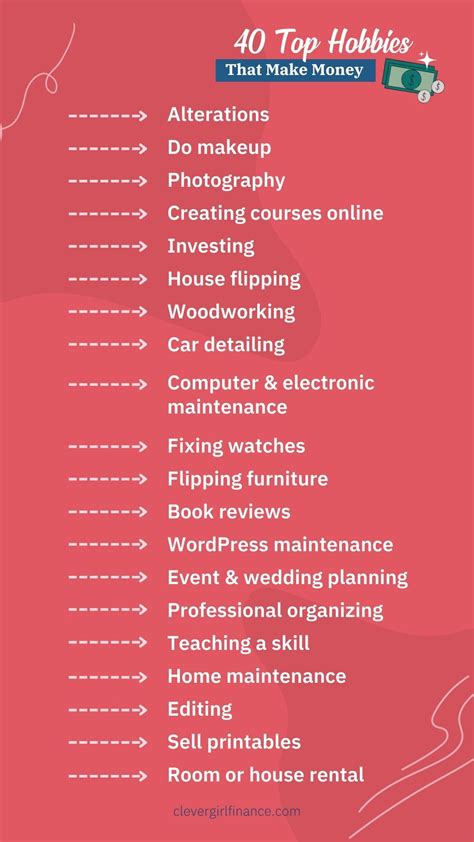 40 Top Hobbies That Make Money | Clever Girl Finance