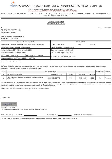 6005702 - To, FRACTAL ANALYTICS PVT LTD., C/O SAURABH BONDE, Email id ...