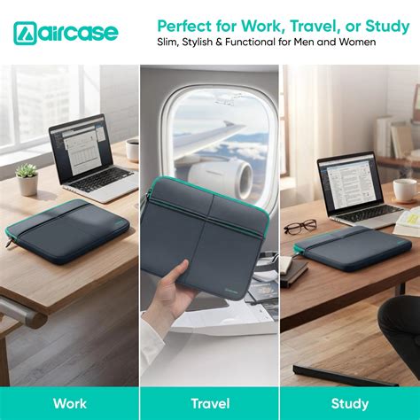 Premium Laptop Bag with 6 Pockets | Waterproof Neoprene Laptop Sleeve ...