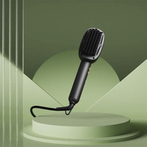 Hair Straightening Brush | Fast Heat Up & Anti-Burn Bristles