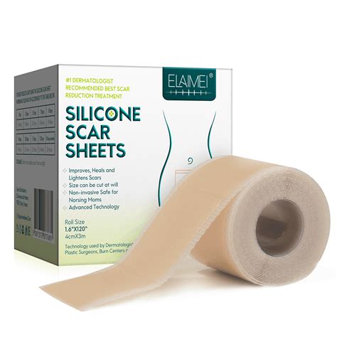 Buy ELAIMEI Medical Grade Silicone Scar Sheets - 1.6 X 120 Reusable ...