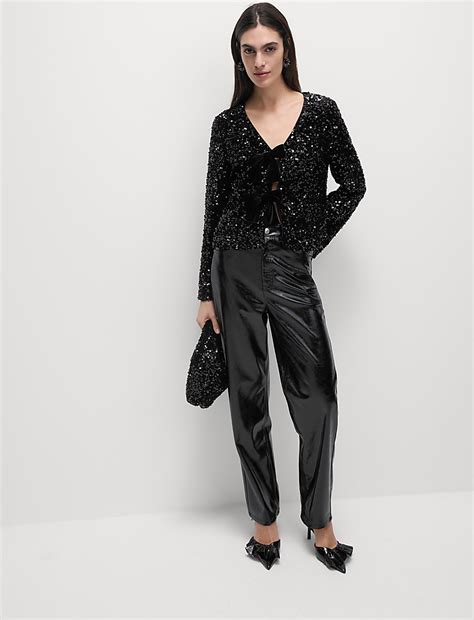 Buy Sequin V-Neck Blouse at Marks & Spencer