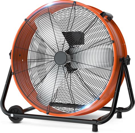 Amazon.com: LifePlus 24 Inch Drum Fan High-Velocity Floor Fan 3 Speed ...