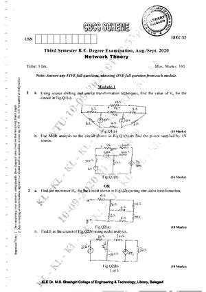 Bmatec 301 MQP1 - mqp - Model Question Paper-I (CBCS Scheme) USN Third ...