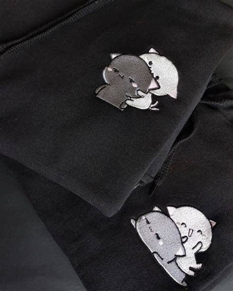 Dudu Bubu Couple Embroidery Hoodie,Sweatshirt Combo – Cuteartefact