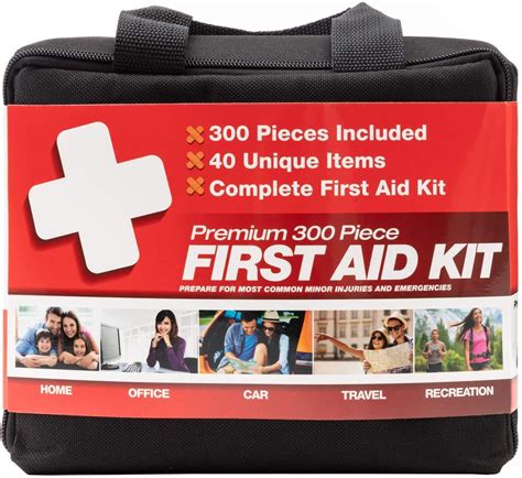 M2 Basics 300 Piece First Aid Kit with 40 Unique Items Emergency ...
