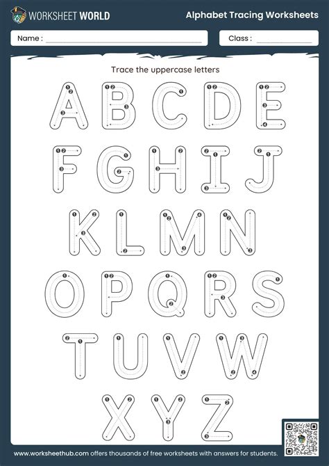 Preschool Alphabet Tracing Worksheets - Worksheet World