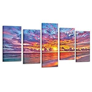 Kreative Arts - 5 Pieces Modern Canvas Painting Wall Art Colorful ...