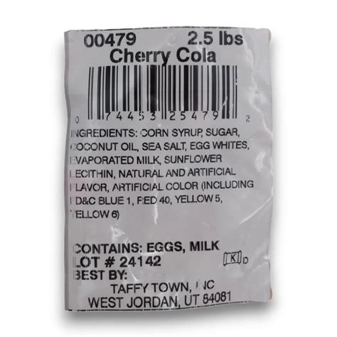 Taffy Town - Salt Water Taffy - Cherry Cola (1.13kg bag | ~160 x 7g pcs)
