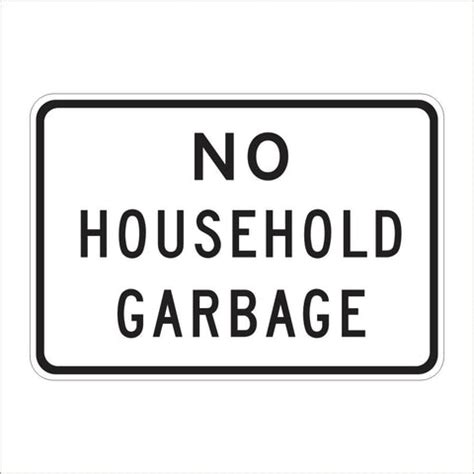 Image result for Household Garbage Sign