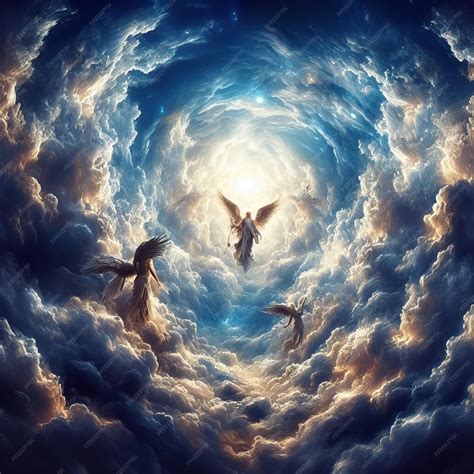 Premium Photo | Angels in the sky beautiful and radiant and very glorious