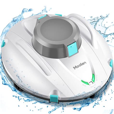 Buy Moolan Cordless Pool Vacuum Cleaner, Robotic Pool Cleaner, Dual ...