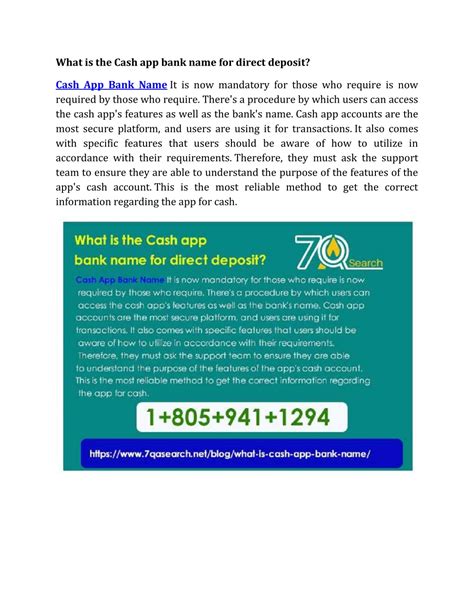 PPT - What is the Cash app bank name for direct deposit? PowerPoint ...