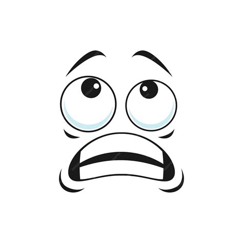 Premium Vector | Cartoon face vector scared character emotion