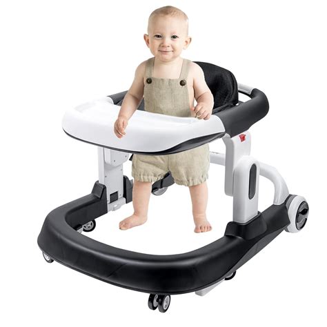 Baby Walker, 3-Gear Height Adjustable Foldable Infant Toddler Walker ...